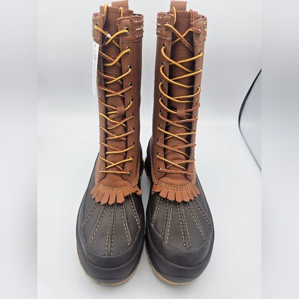 Polo Ralph Lauren Logan Cow Leather Duck Boot Mens - Picture 2 of 5